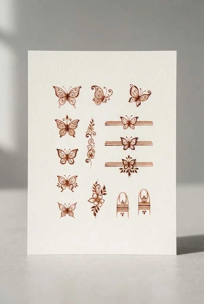 Finger and Knuckle Accents — henna tattoo designs butterfly style outfit