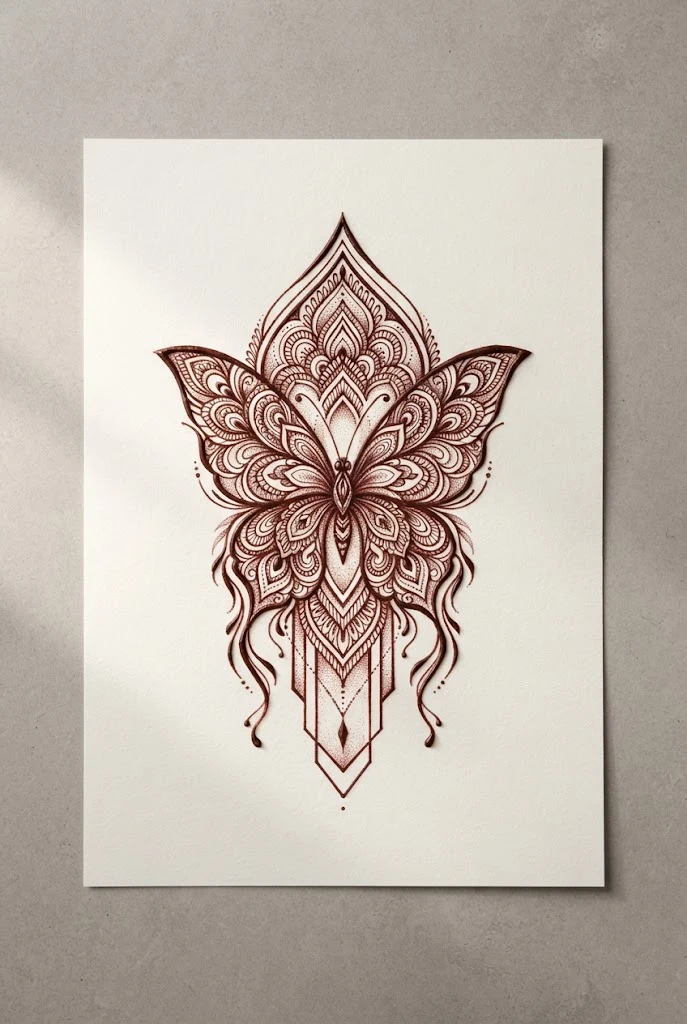 Inner Forearm Monolith — henna tattoo designs butterfly style outfit