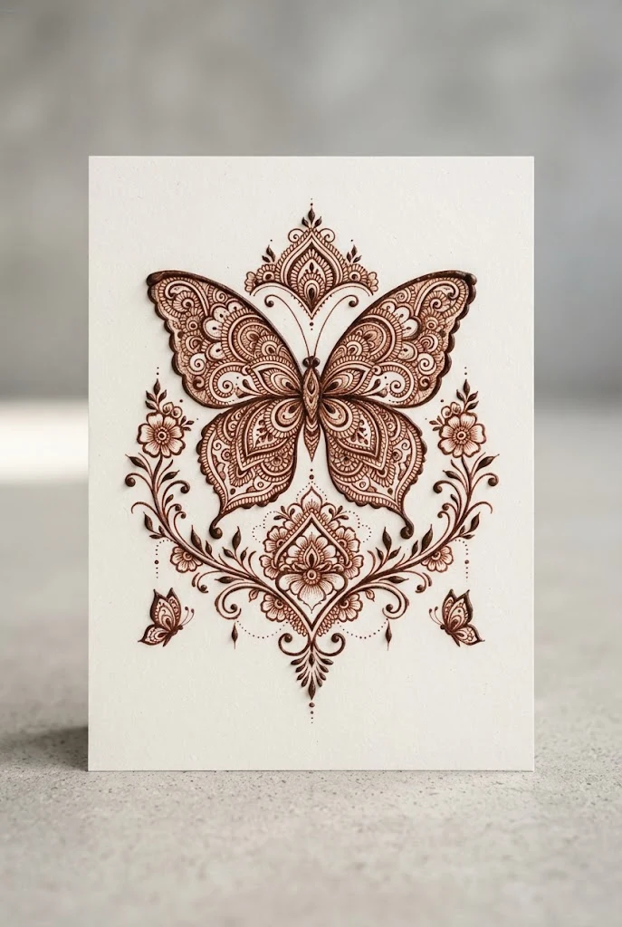 Hand Palm Centerpiece — henna tattoo designs butterfly style outfit