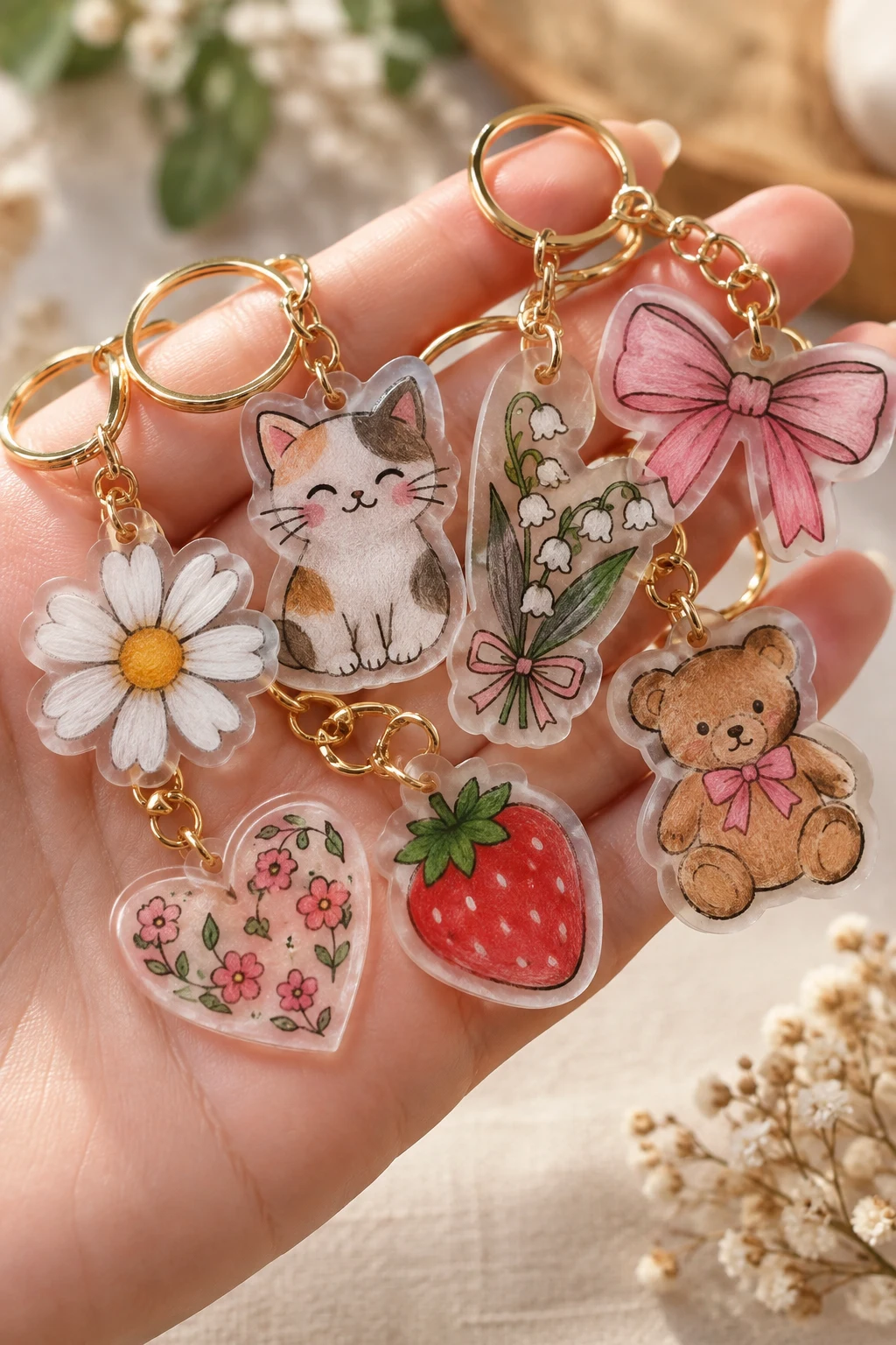 Personalized Shrink Plastic Keychains — homemade keychains diy how to make style outfit