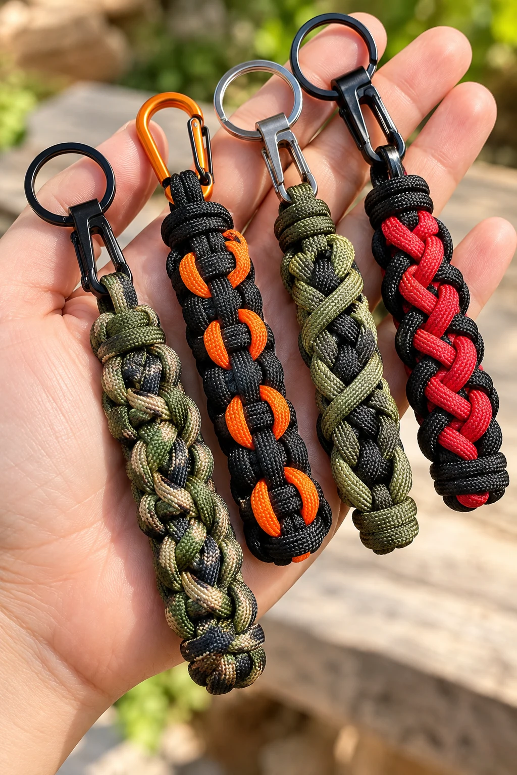 Braided Paracord Survival Keychains — homemade keychains diy how to make style outfit