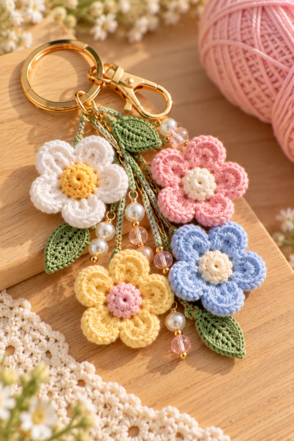Puffy Amigurumi Flower Charm — how to crochet a flower charm style outfit