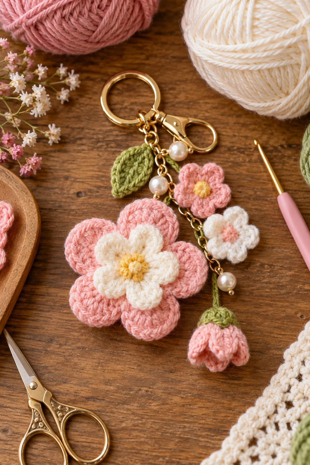 how to crochet a flower keychain — Outfit 12 — how to crochet a flower keychain style outfit