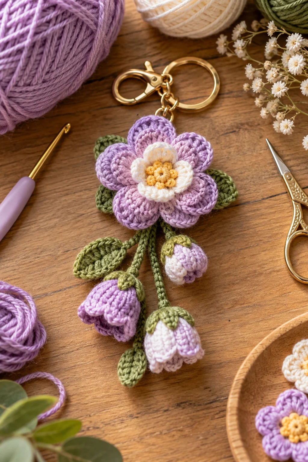 how to crochet a flower keychain — Outfit 4 — how to crochet a flower keychain style outfit