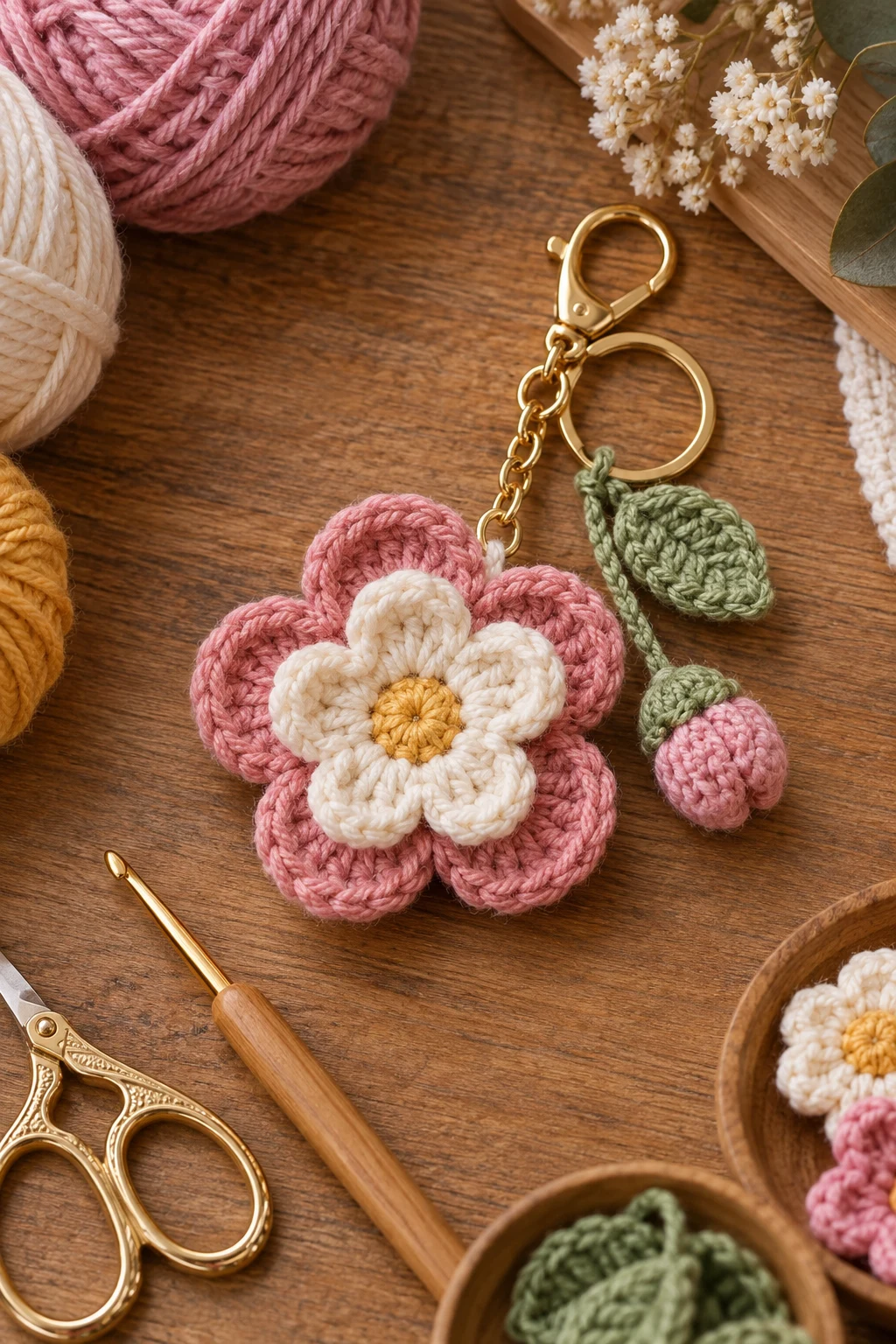 how to crochet a flower keychain — Outfit 5 — how to crochet a flower keychain style outfit