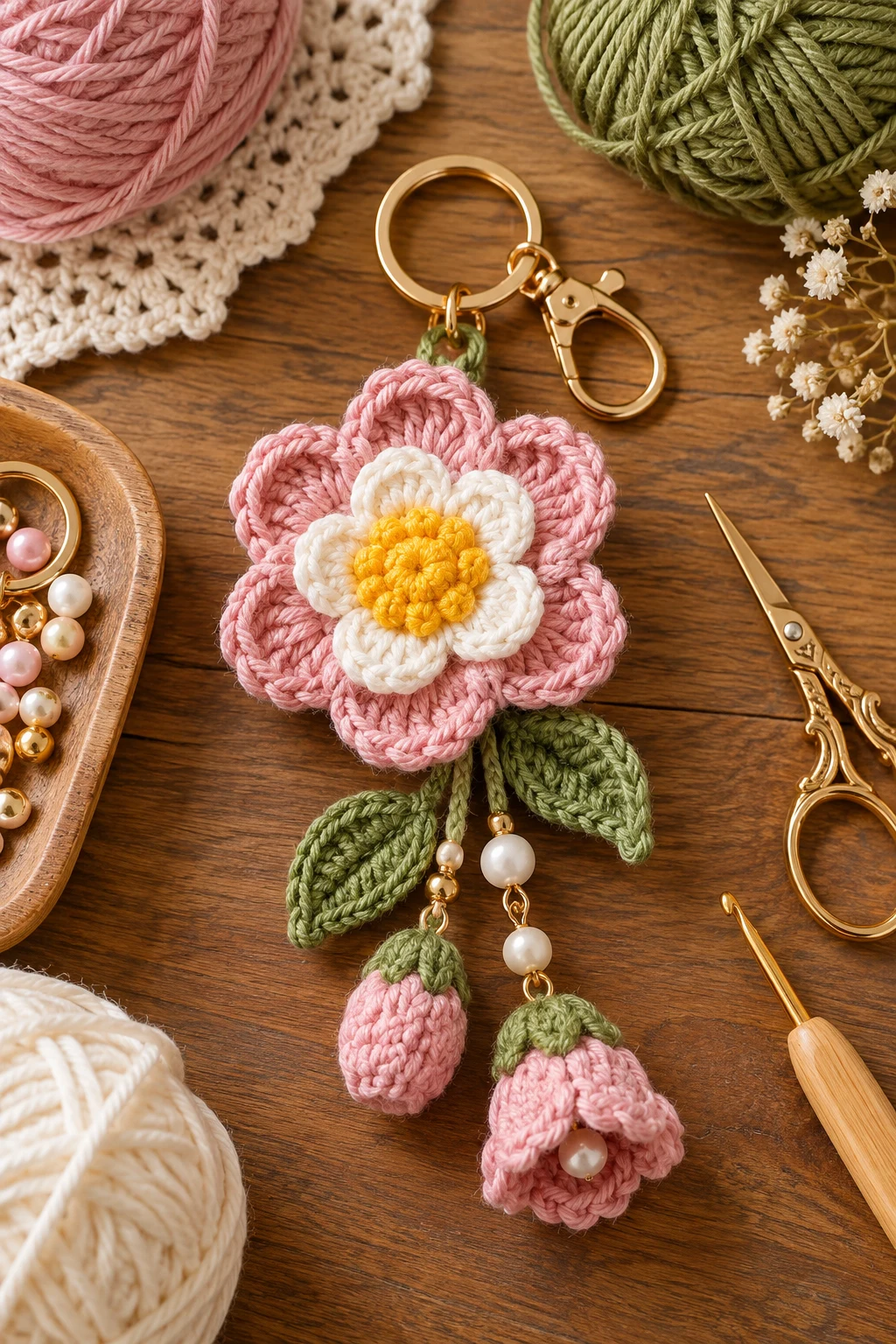 how to crochet a flower keychain — Outfit 9 — how to crochet a flower keychain style outfit