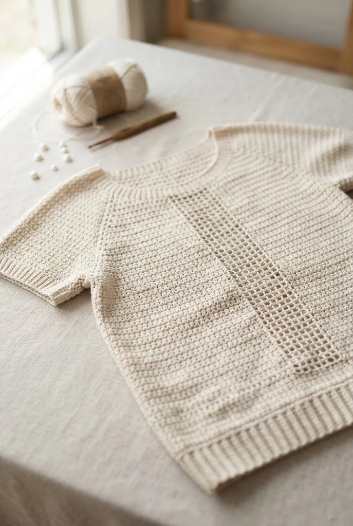 The Crocette and Mesh Mix Top — how to crochet a style outfit