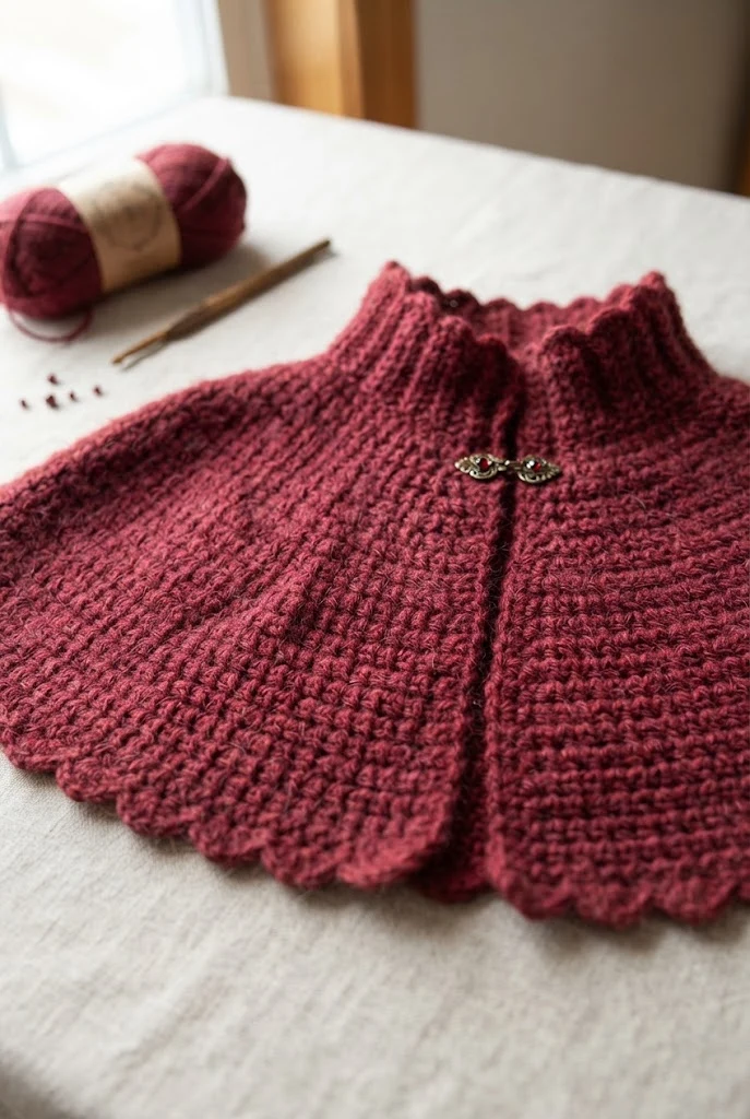 The Crimson Crocette Capelet — how to crochet a style outfit