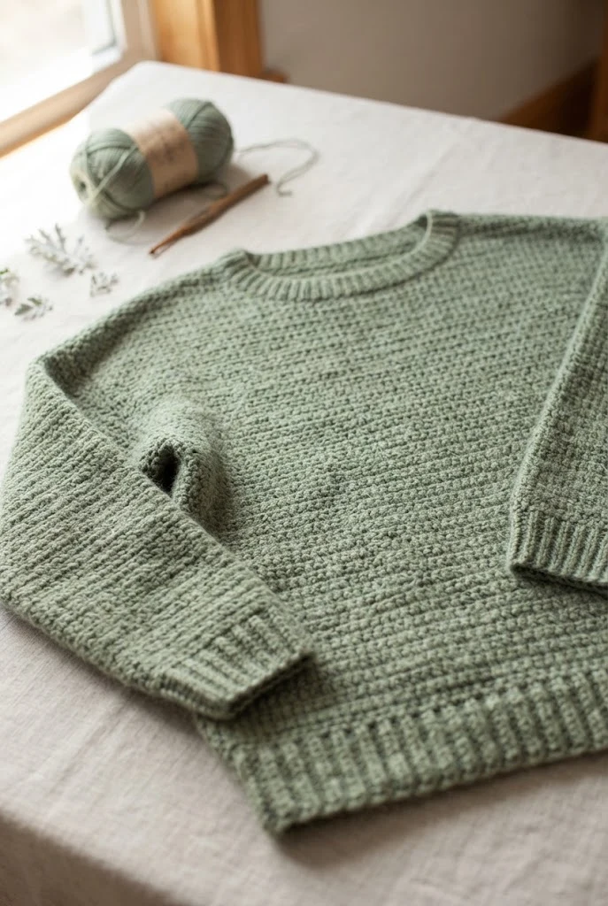The Dusty Miller Drop-Shoulder Pullover — how to crochet a style outfit