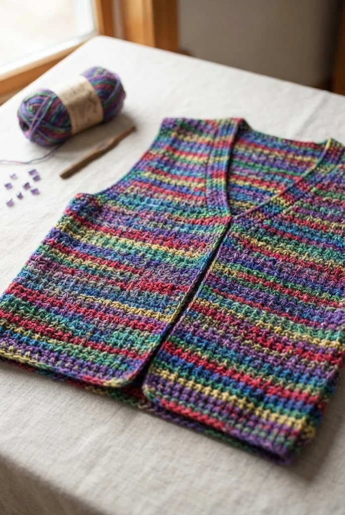 The Kaleidoscope Crocette Vest — how to crochet a style outfit