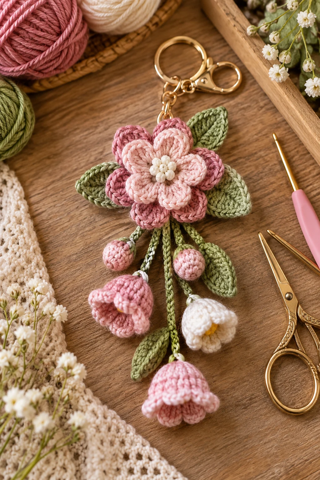 how to crochet flower keychain — Outfit 10 — how to crochet flower keychain style outfit