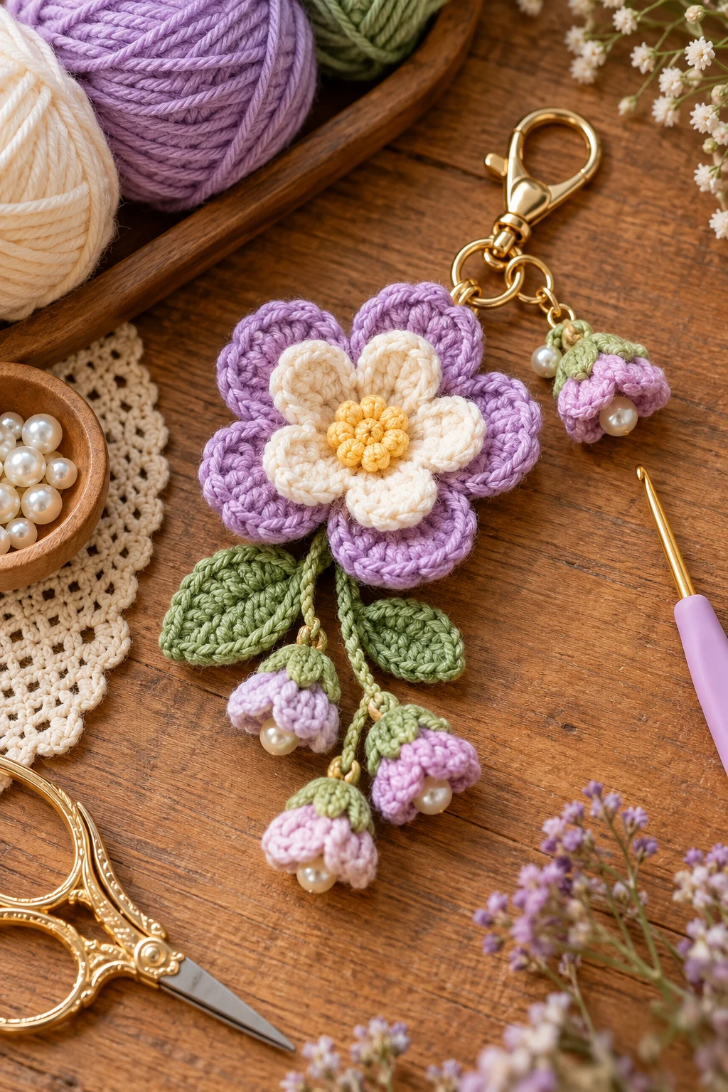 how to crochet flower keychain — Outfit 16 — how to crochet flower keychain style outfit