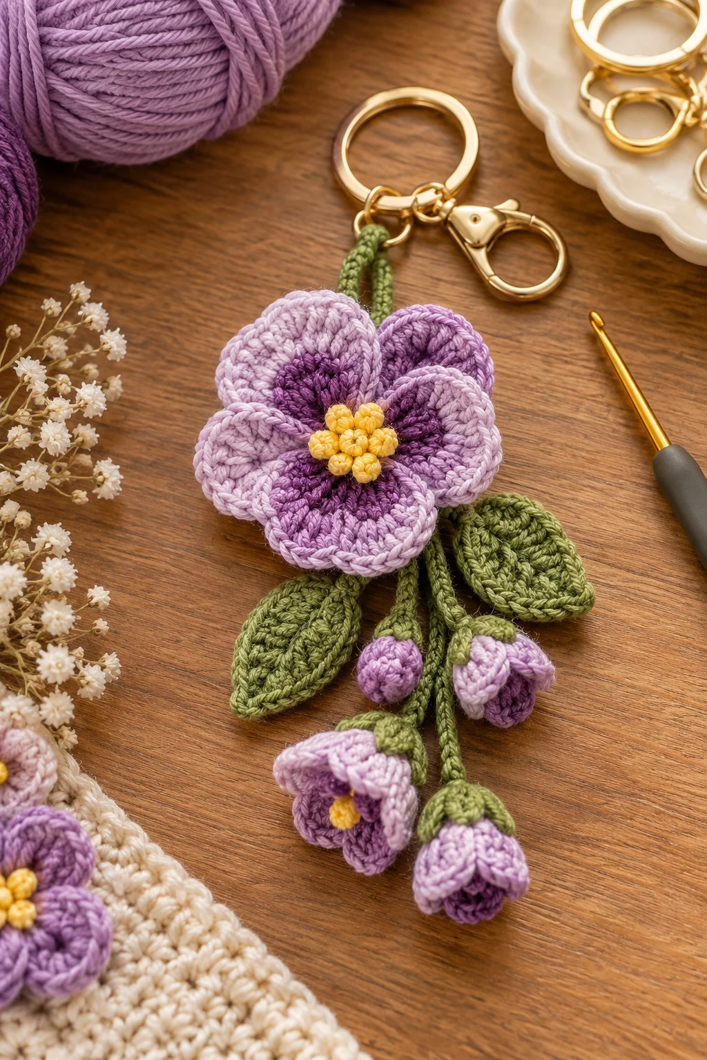 how to crochet flower keychain — Outfit 4 — how to crochet flower keychain style outfit