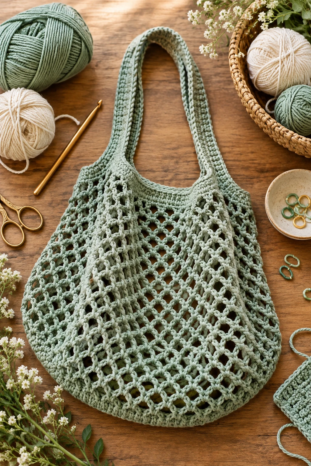 Create a Lightweight Mesh Bag — how to make a crochet bag style outfit