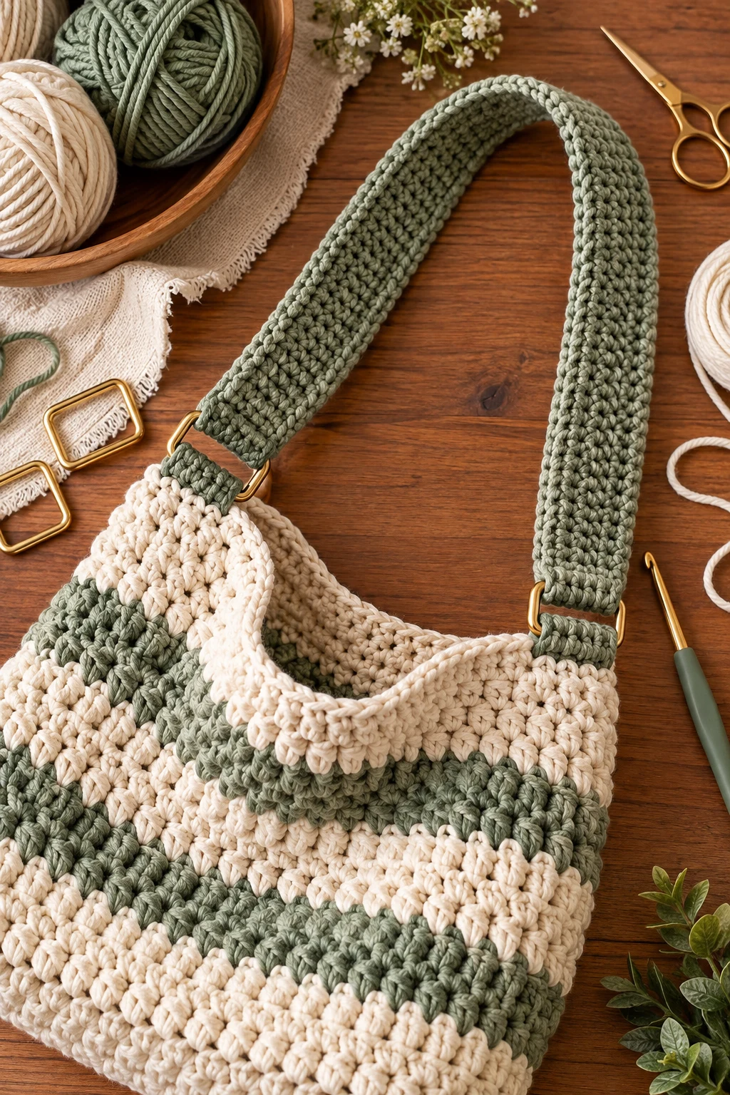 Add a Reinforced Crochet Strap — how to make a crochet bag style outfit