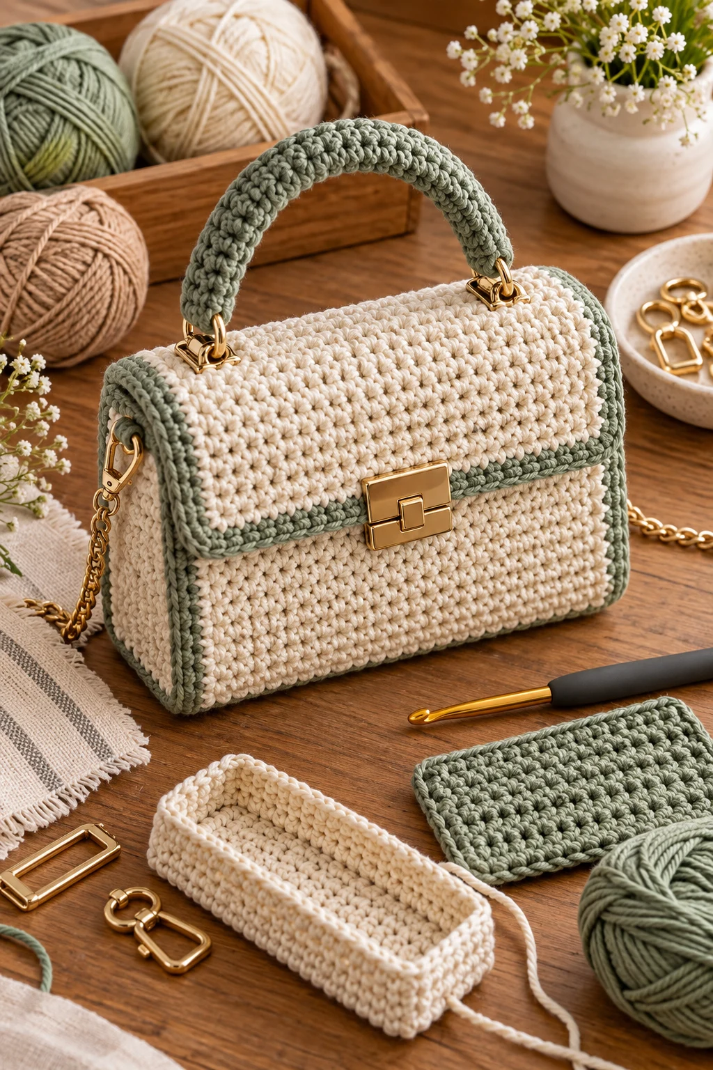 Make a Structured Box Bag — how to make a crochet bag style outfit