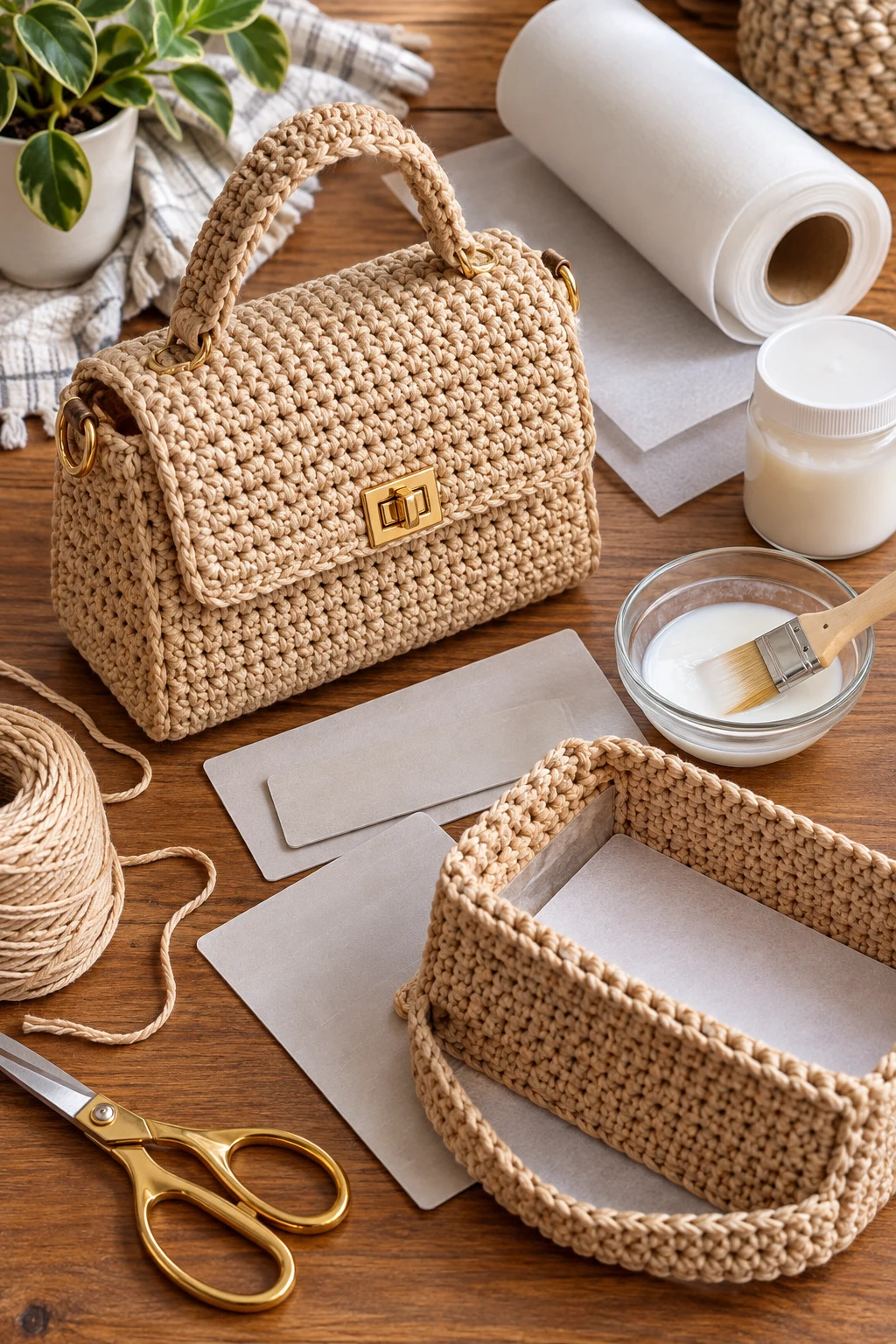 Learn How to Make a Crochet Bag Stiff — how to make a crochet bag style outfit