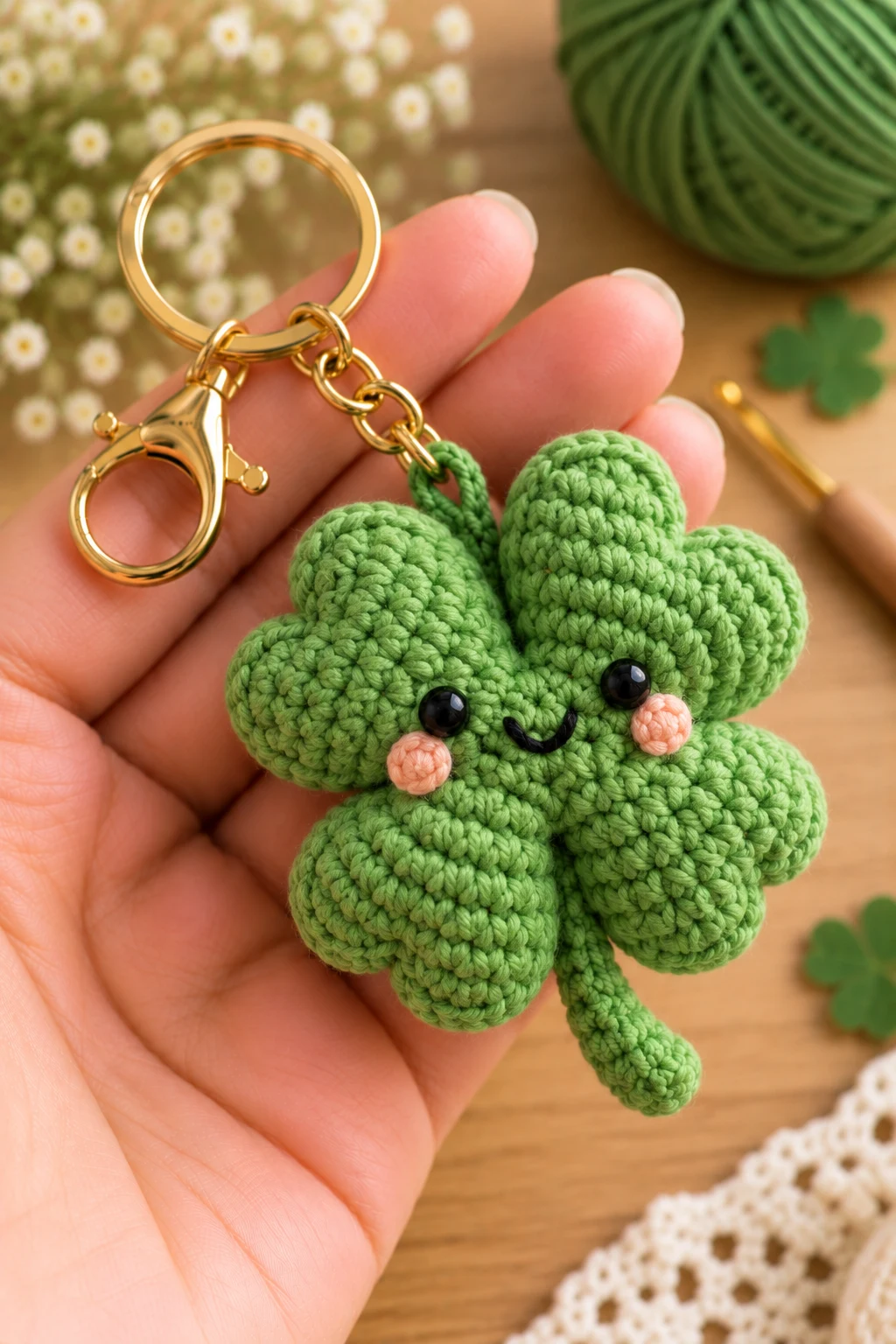 Puffy Amigurumi Clover — how to make crochet clovers style outfit