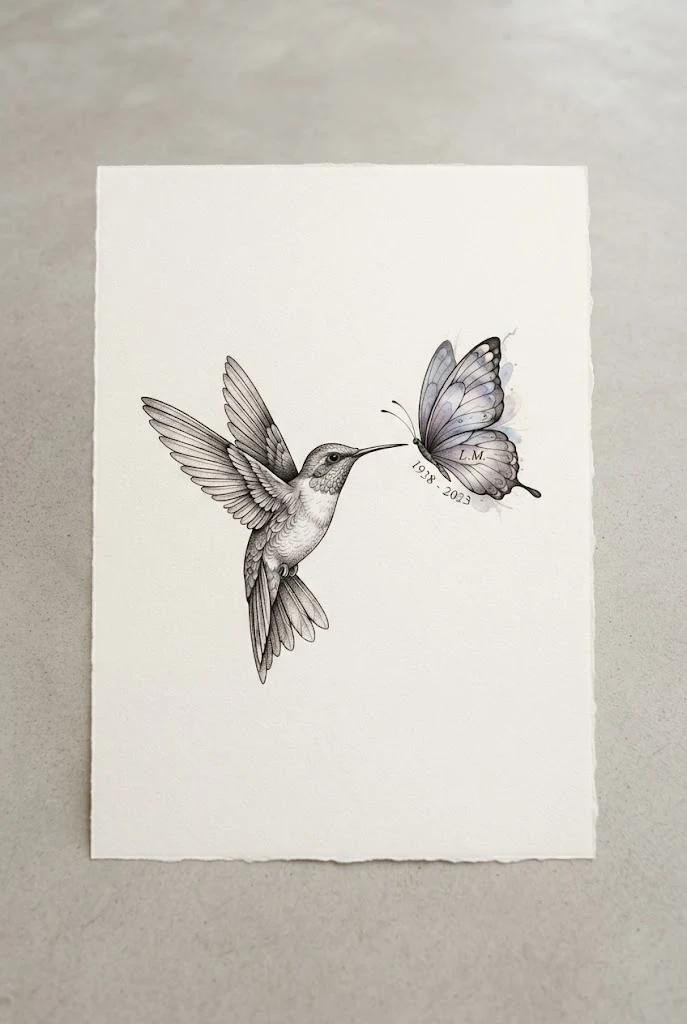 Meaningful Memorial Hummingbird and Butterfly Tattoo — hummingbird and butterfly tattoo style outfit