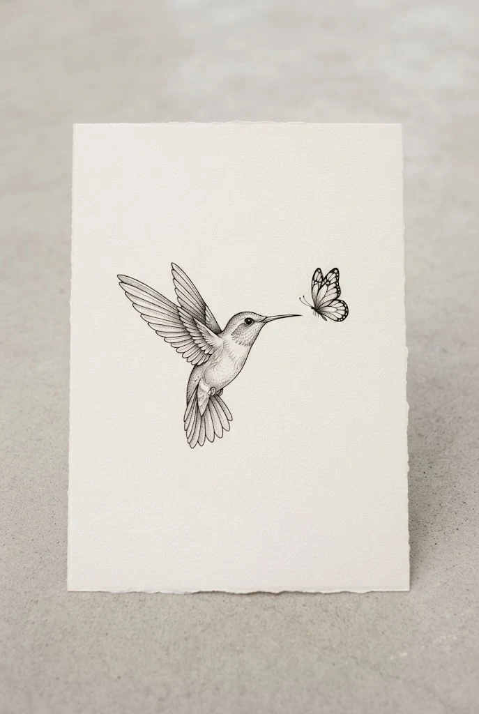 Collarbone Simple Hummingbird and Butterfly Tattoo — hummingbird and butterfly tattoo style outfit
