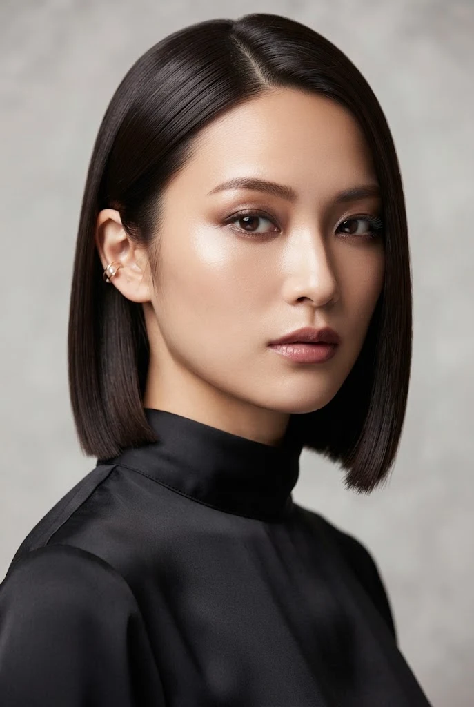 The Ultra-Sleek Precision Bob — Japanese short hair hairstyles style outfit