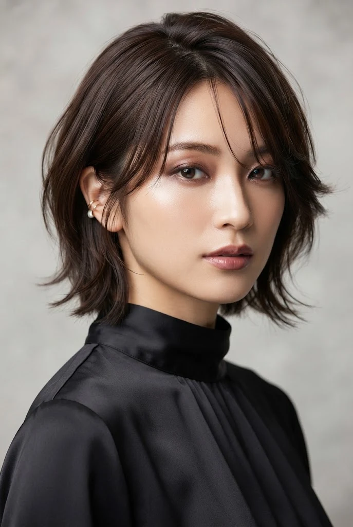 The Airy Layered Short Bob — Japanese short hair hairstyles style outfit