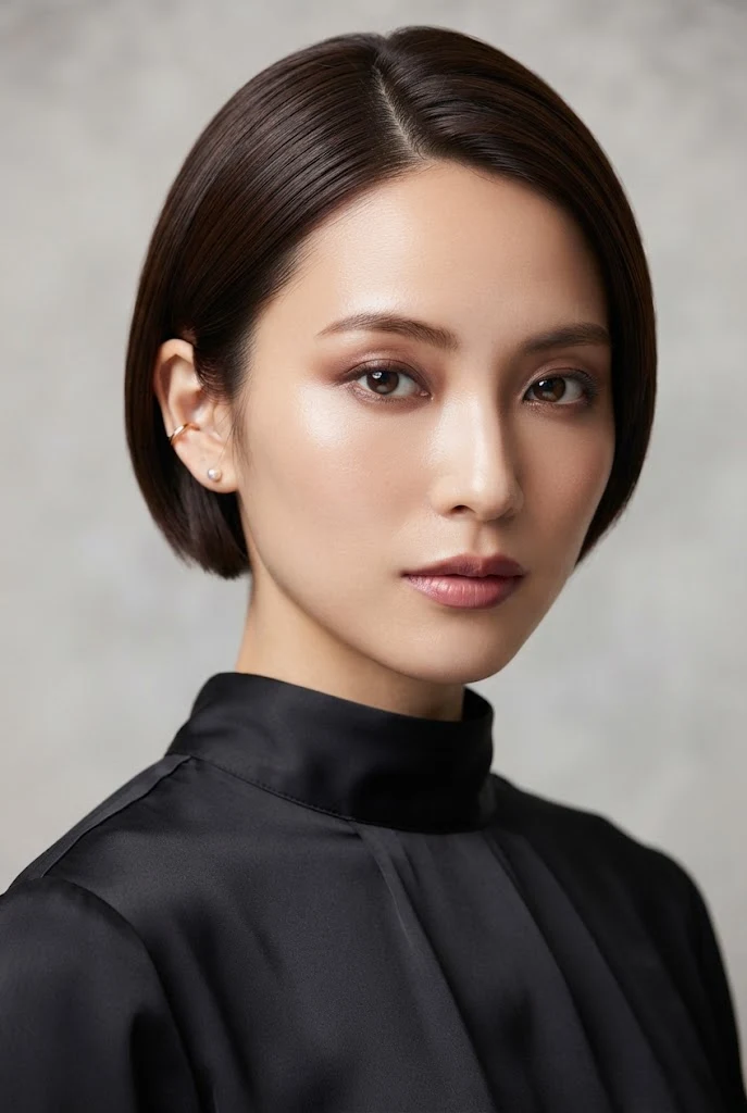 The Ear-Tucked Mini Bob — Japanese short hair hairstyles style outfit