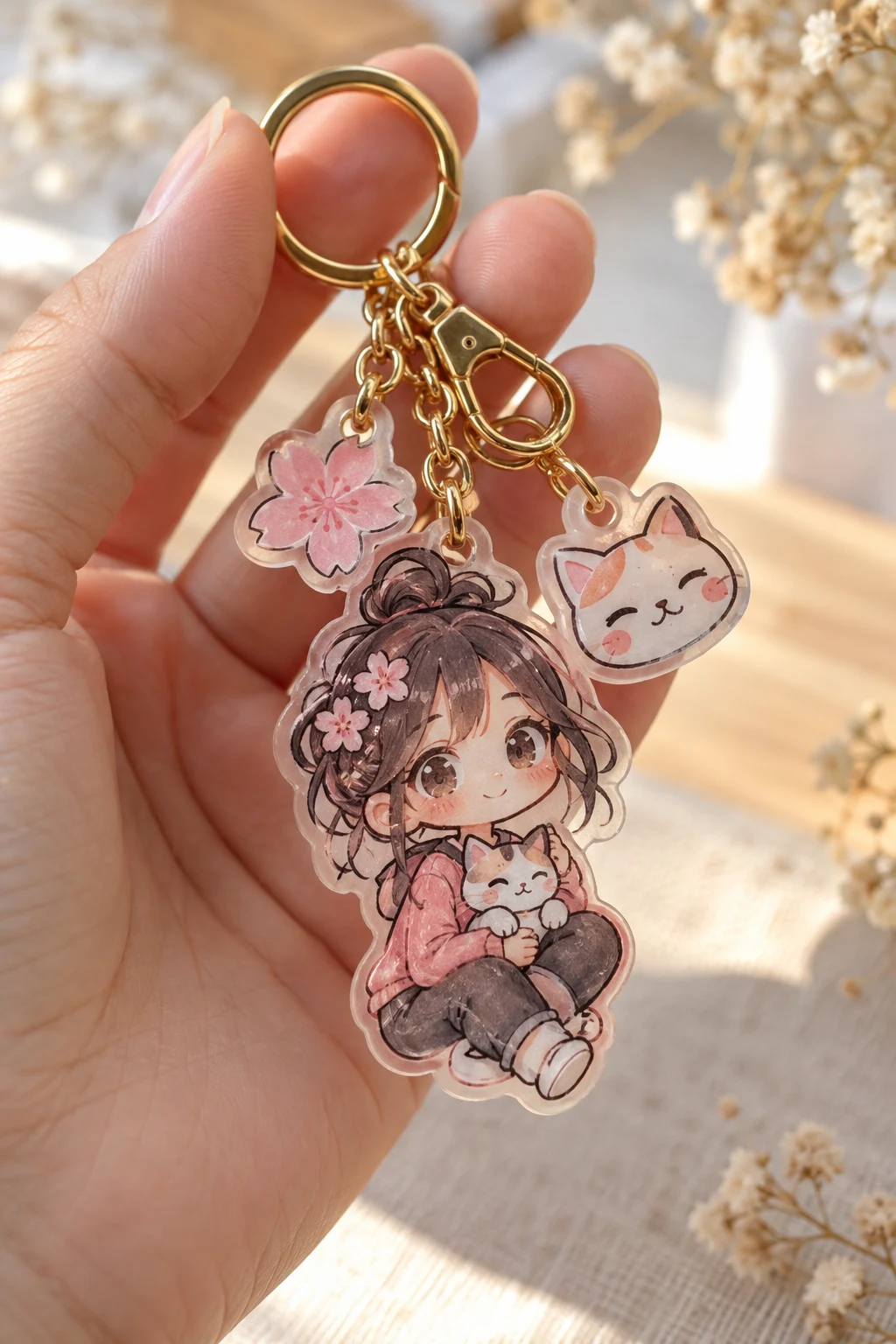 Anime-Inspired Shrink Plastic Charm — keychain for bag style outfit