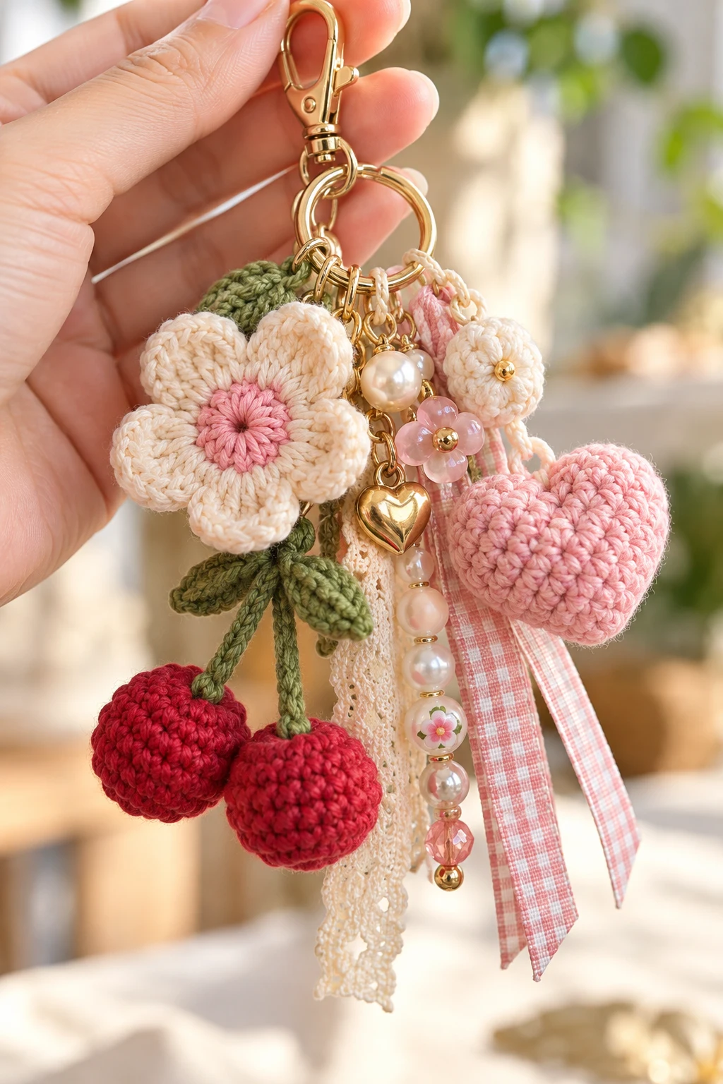 Layered Charm Cluster Keychain for Bag — keychain for bag style outfit