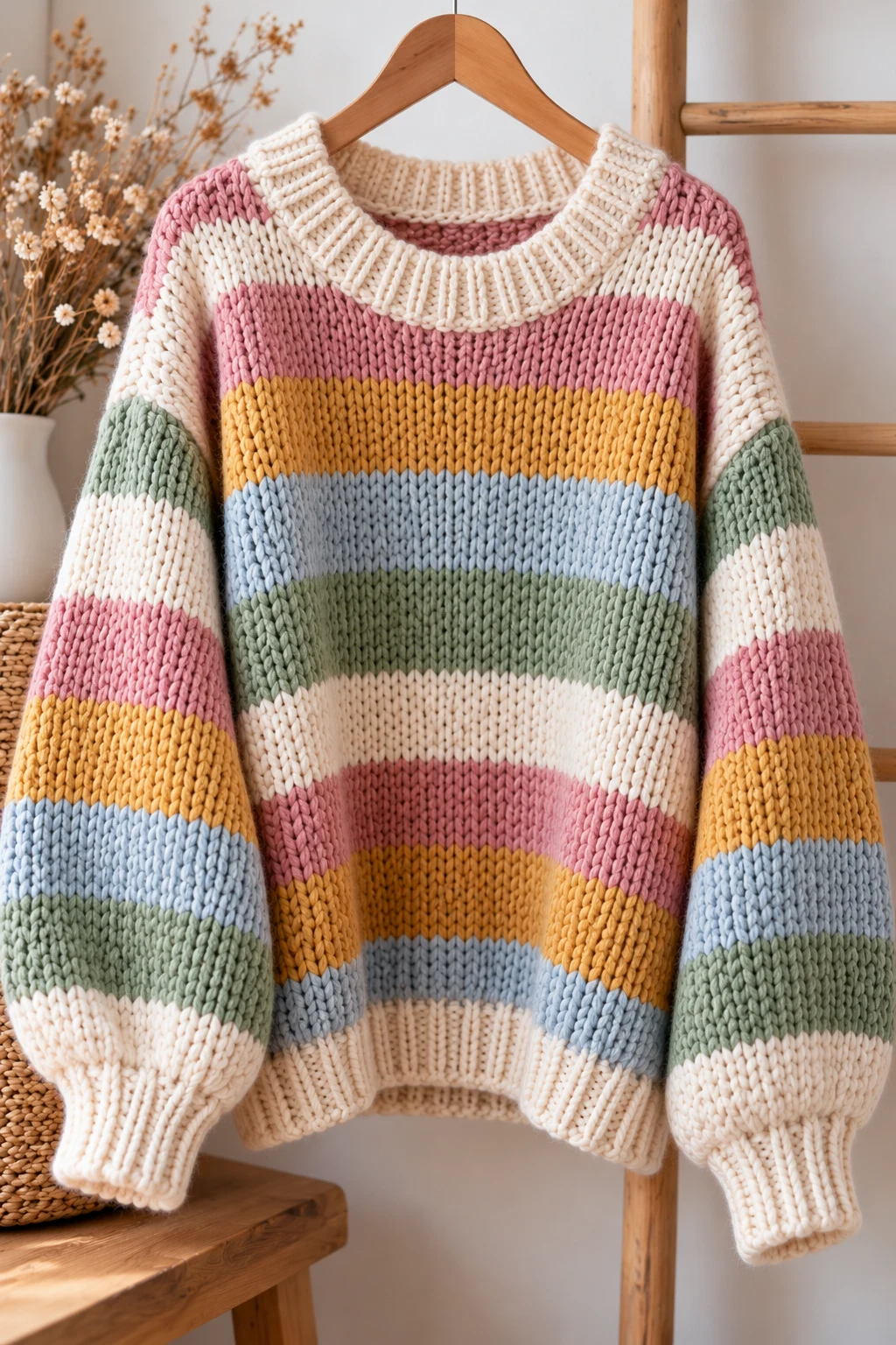 Striped Sweater for a Playful Knitted Clothes Aesthetic — knitted clothes aesthetic