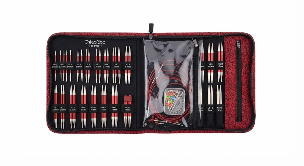 ChiaoGoo Red Twist Interchangeable Circular Knitting Needle Set