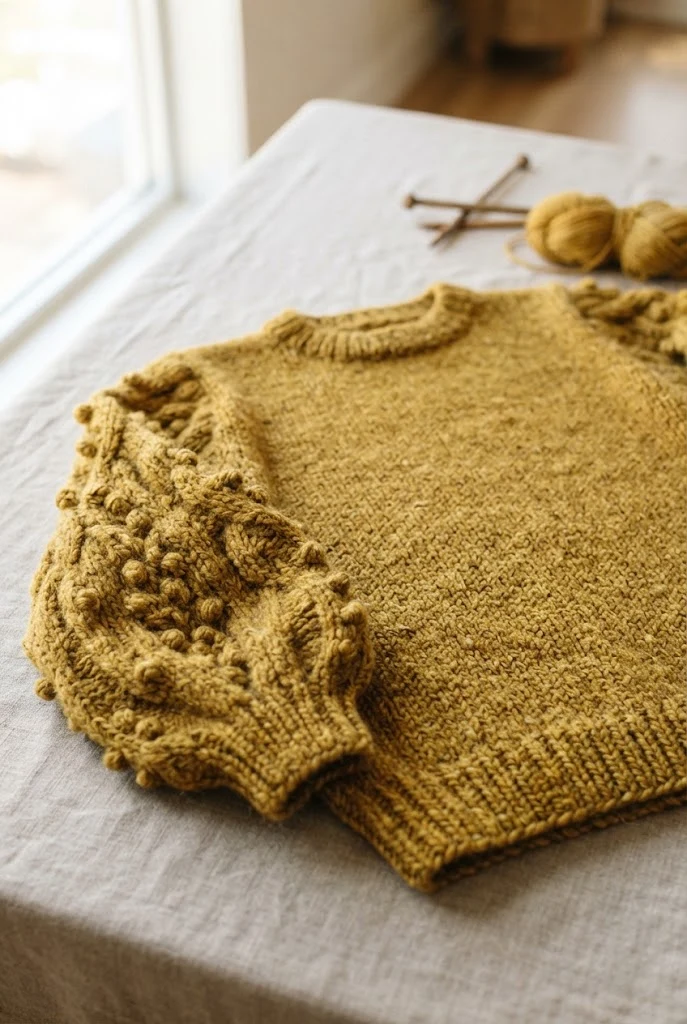 Statement Sleeve Sweater — knitted clothing patterns