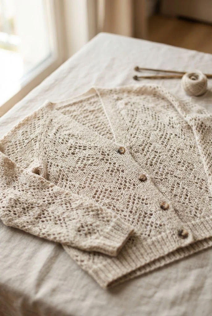 Delicate Open-Work Cardigan — knitted clothing patterns