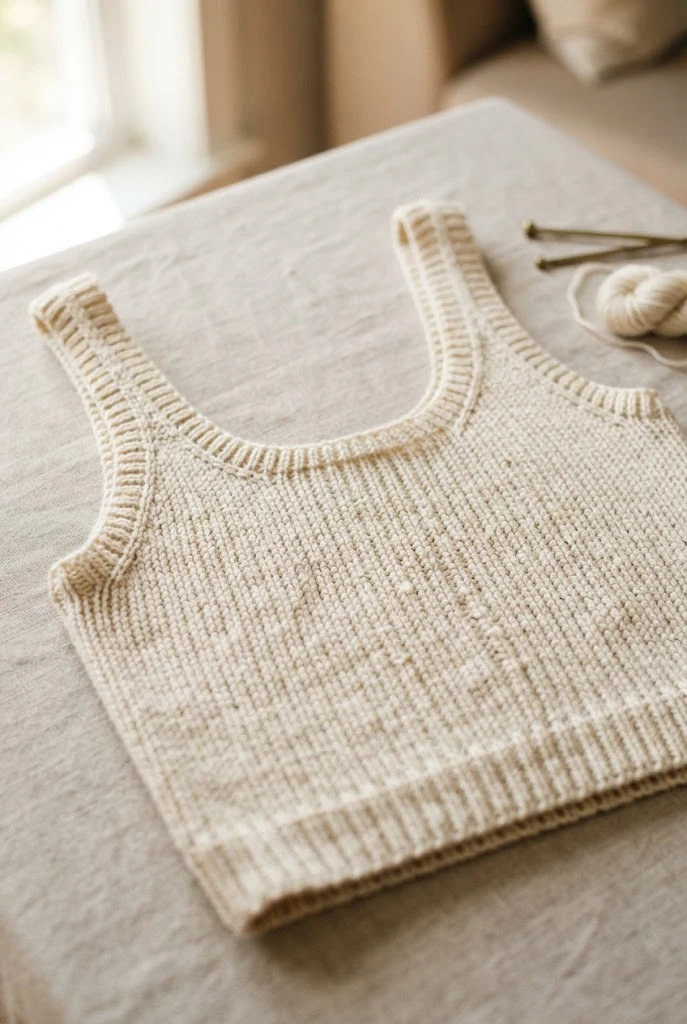 Minimalist Ribbed Crop Top — knitted clothing patterns