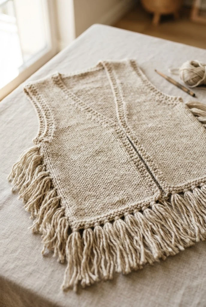 Bohemian Fringe Vest — knitted clothing patterns