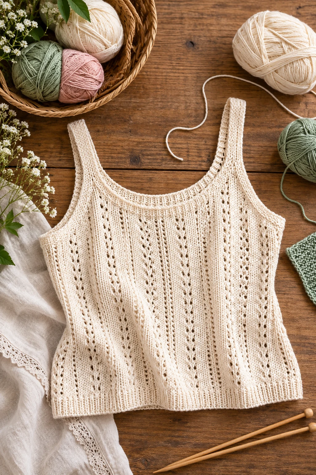 Lightweight Cotton Summer Tank — Knitting Ideas style outfit