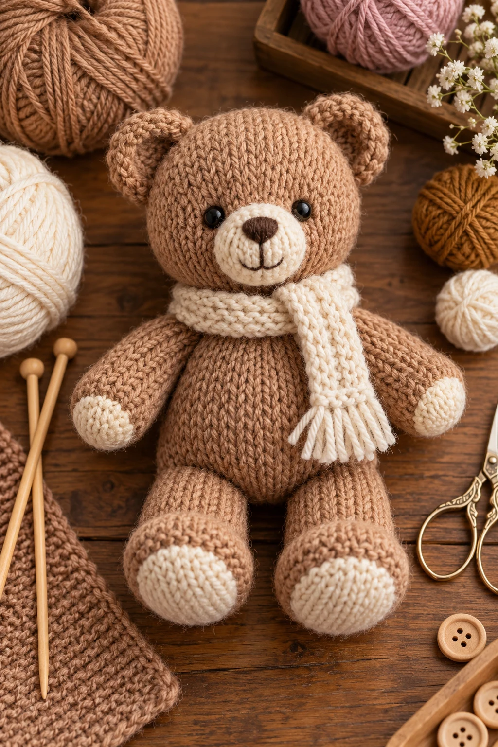 Knitted Teddy Bear — Knitting Ideas style outfit