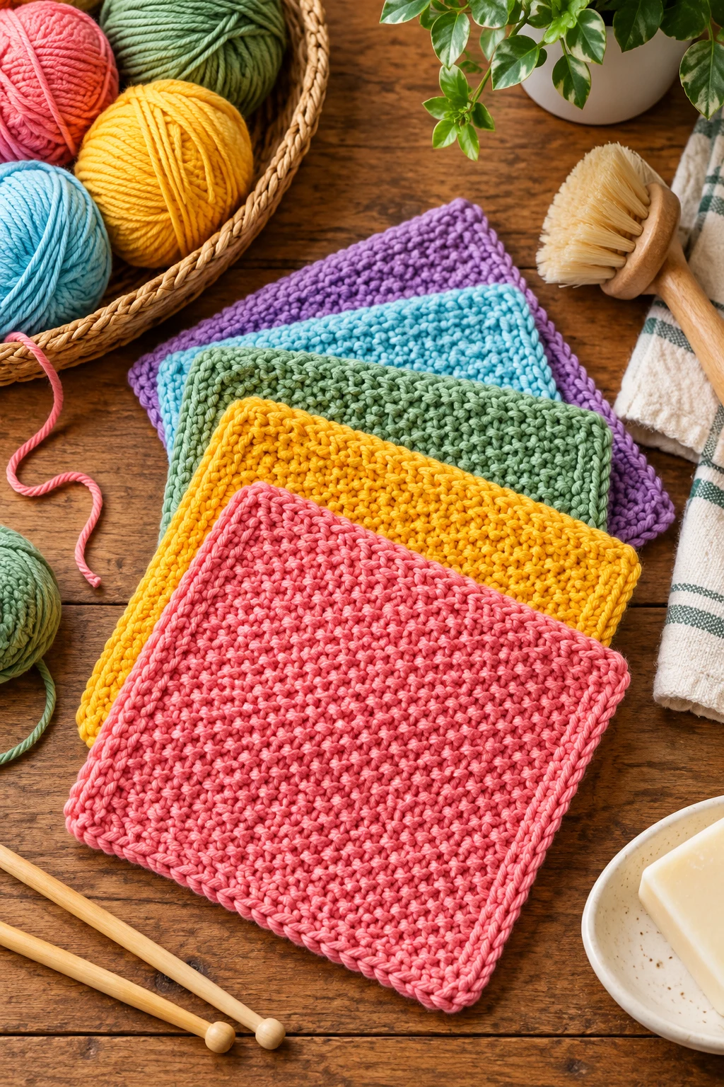 Colorful Cotton Dishcloth Set — Knitting Ideas style outfit