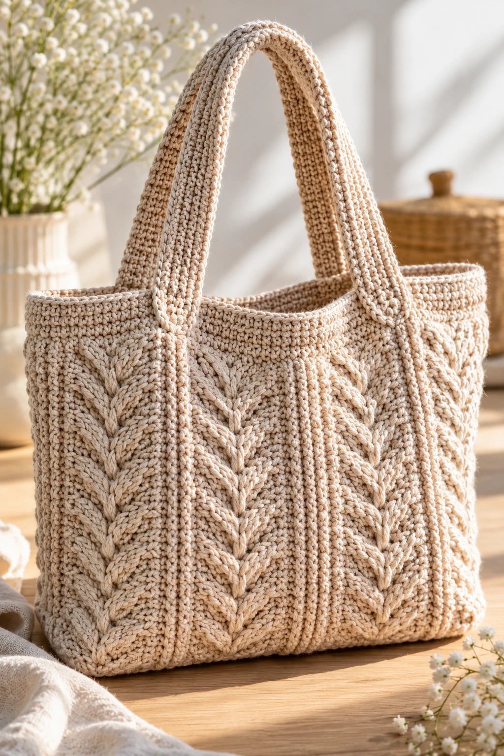 Elegant Knitted Tote Bags — knitting inspiration