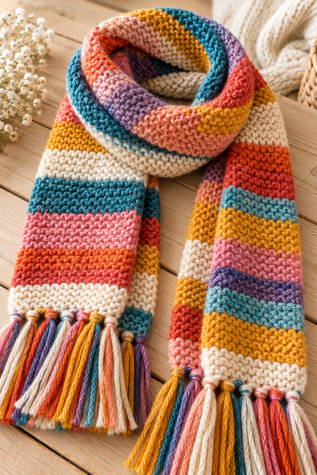 Colorful Striped Scarves for Everyday Wear — knitting inspiration
