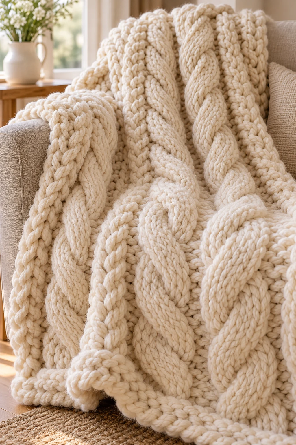 Oversized Cable-Knit Blankets — knitting inspiration