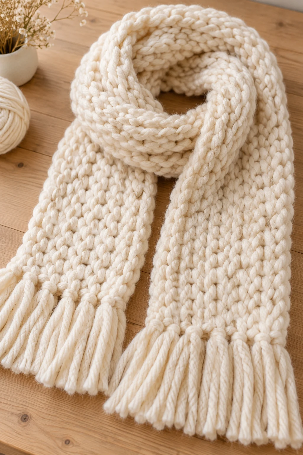 The Classic Chunky Knit Scarf — Knitting Tutorials style outfit