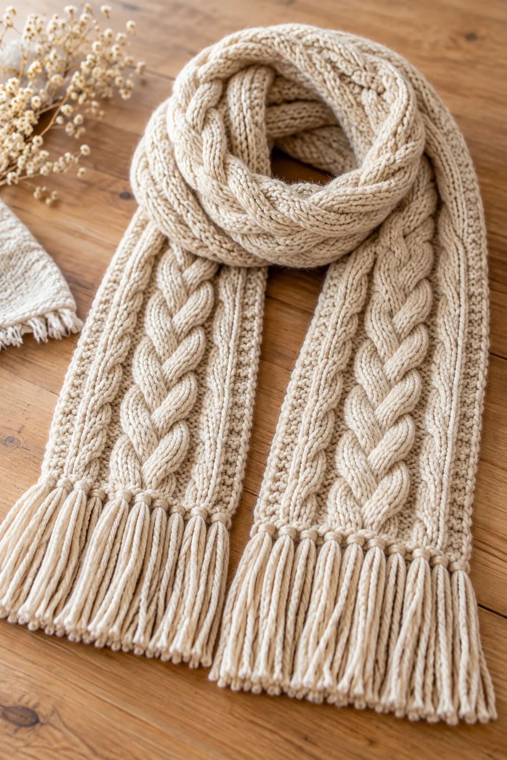 A Knitted Cable-Knit Scarf — Knitting Tutorials style outfit