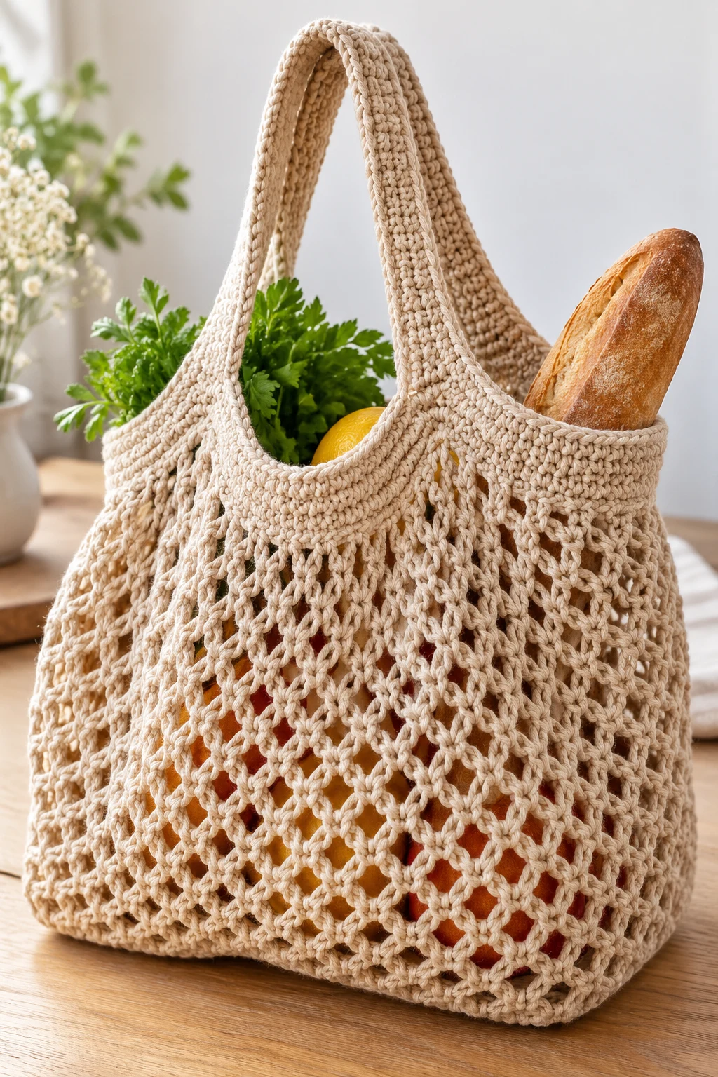 A Modern Knitted Market Bag — Knitting Tutorials style outfit