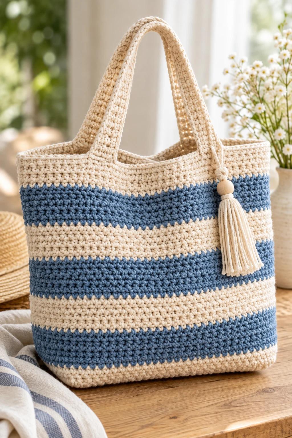 A Striped Weekend Tote Bag — Knitting Tutorials style outfit