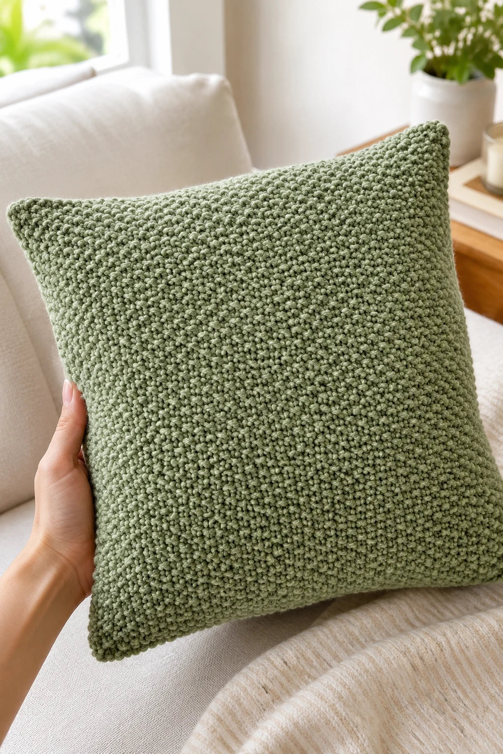 A Textured Seed-Stitch Cushion Cover — Knitting Tutorials style outfit