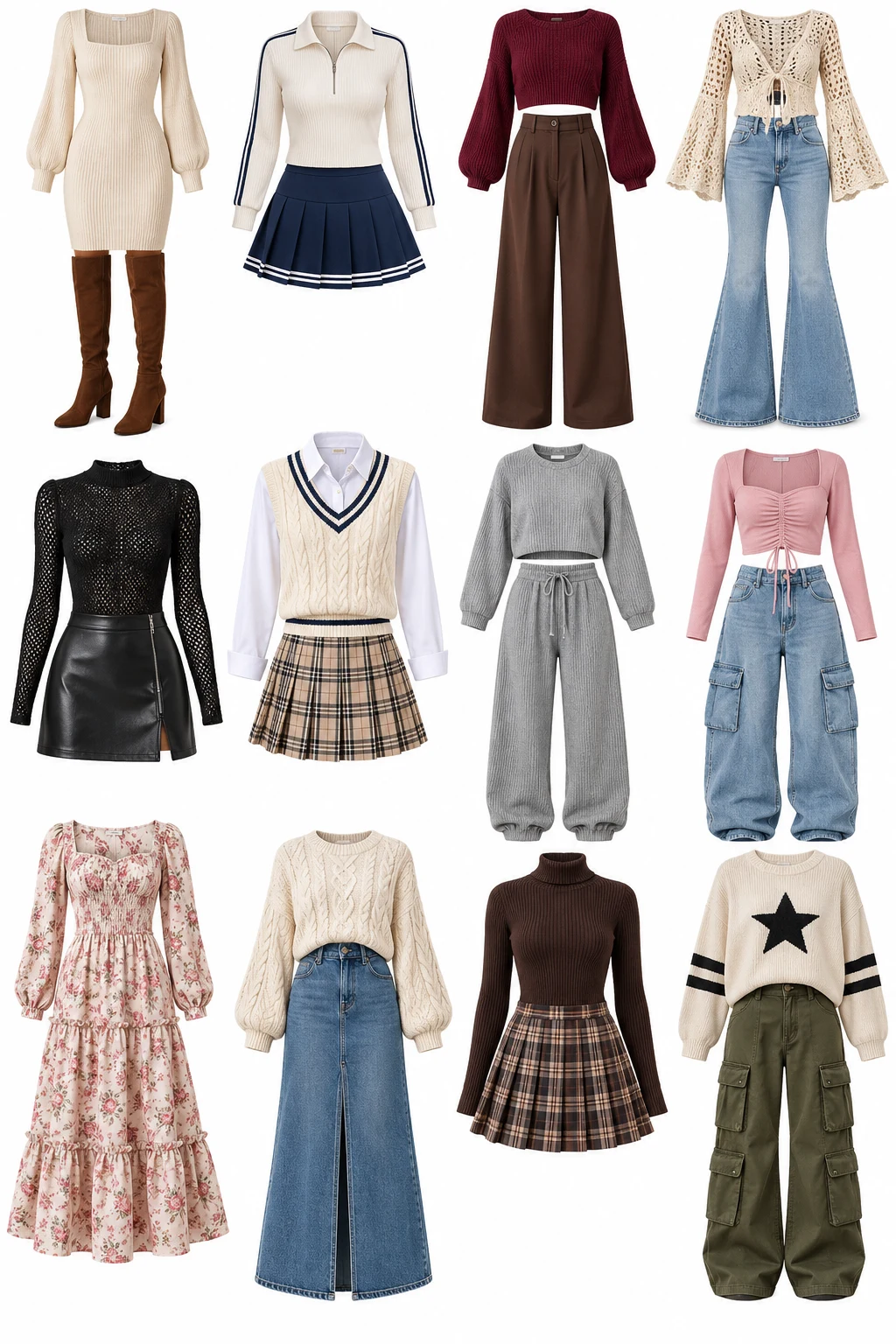 Shop: long sleeves outfit aesthetic