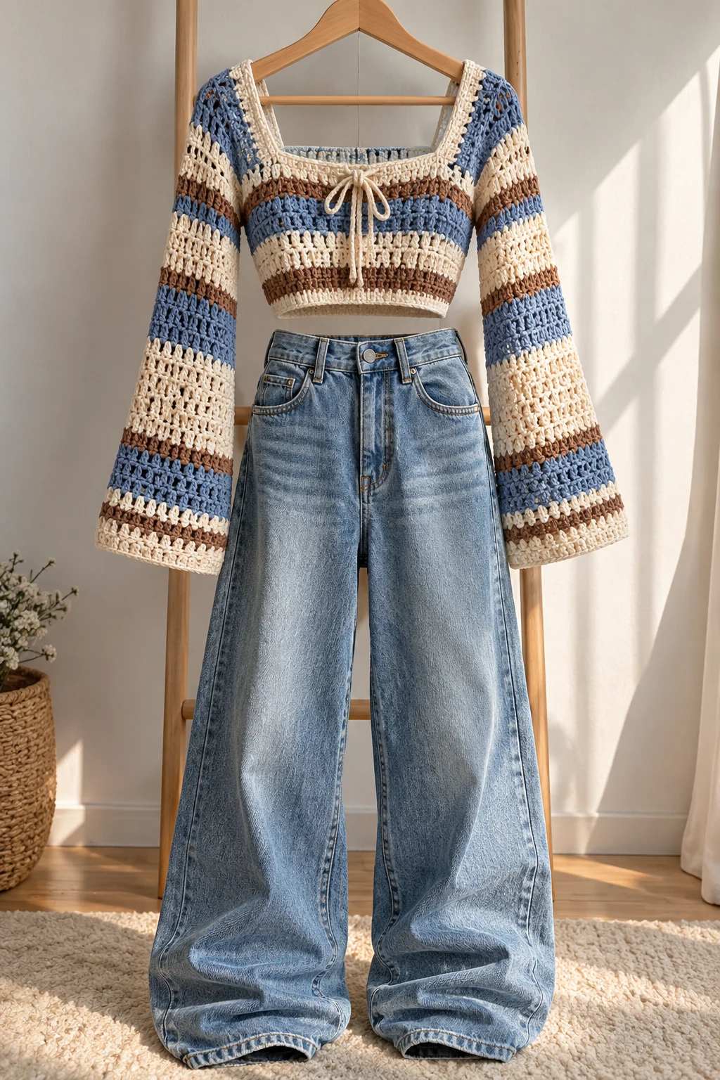 The Y2K Cropped Long Sleeve and Baggy Jeans — long sleeves outfit aesthetic