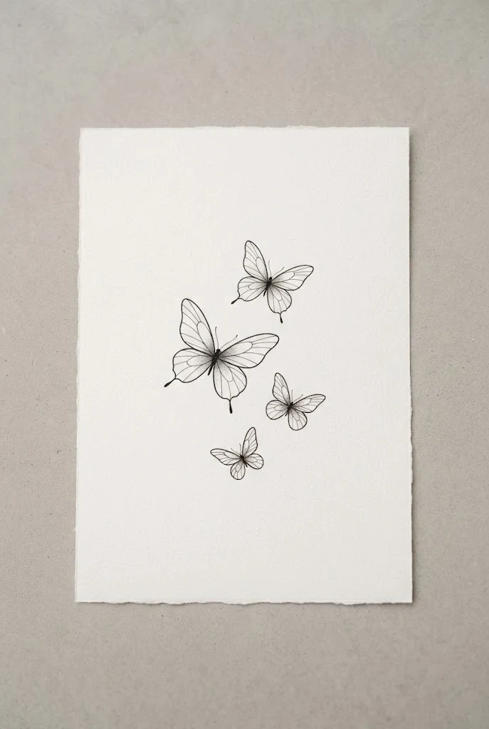 Fine-Line Minimalist Butterfly Tattoo Ideas — minimalistic butterfly tattoo style outfit