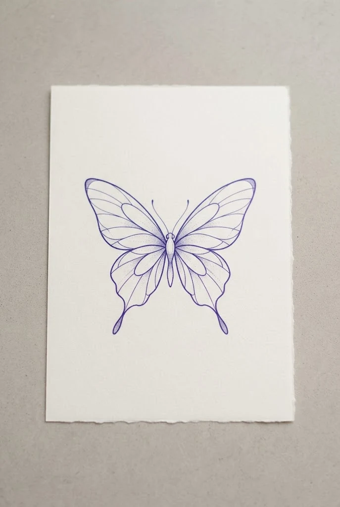 Precision Minimalist Butterfly Tattoo Stencil — minimalistic butterfly tattoo style outfit